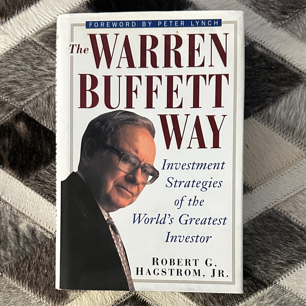 The Warren Buffett Way Hardcover Book - White & Maroon Cover